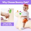 Bouncy Pals Unicorn Hopping Horse, Toddler Girls Inflatable Bouncing Animal Hopper Toy, Baby Indoor Ride on Bouncer, Kids Outdoor Activity Jump Toy, First Birthday Gifts for 18 24 Month 2 3 4 Year Old view 3