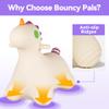 Bouncy Pals Unicorn Hopping Horse, Toddler Girls Inflatable Bouncing Animal Hopper Toy, Baby Indoor Ride on Bouncer, Kids Outdoor Activity Jump Toy, First Birthday Gifts for 18 24 Month 2 3 4 Year Old view 4