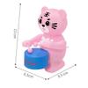 DECHOUS 4pcs Wind-up Tiger Toy Clockwork for Boys and Girls Cartoon Drummer Toys view 2