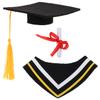 FELTECHELECTR Graduation Bear Clothes Soft Durable Fabric Stuffed Animal Outfit with Cap Gown and Diploma Fits Small Plush Bears for Graduation Souvenirs view 1