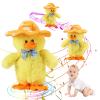MILEGI Talking Singing Duck Toys Repeats What You Say Walking Duckling Electric Interactive Animated Toy Mimicking Recording Plush Gifts for Baby,Yellow,8'' view 1