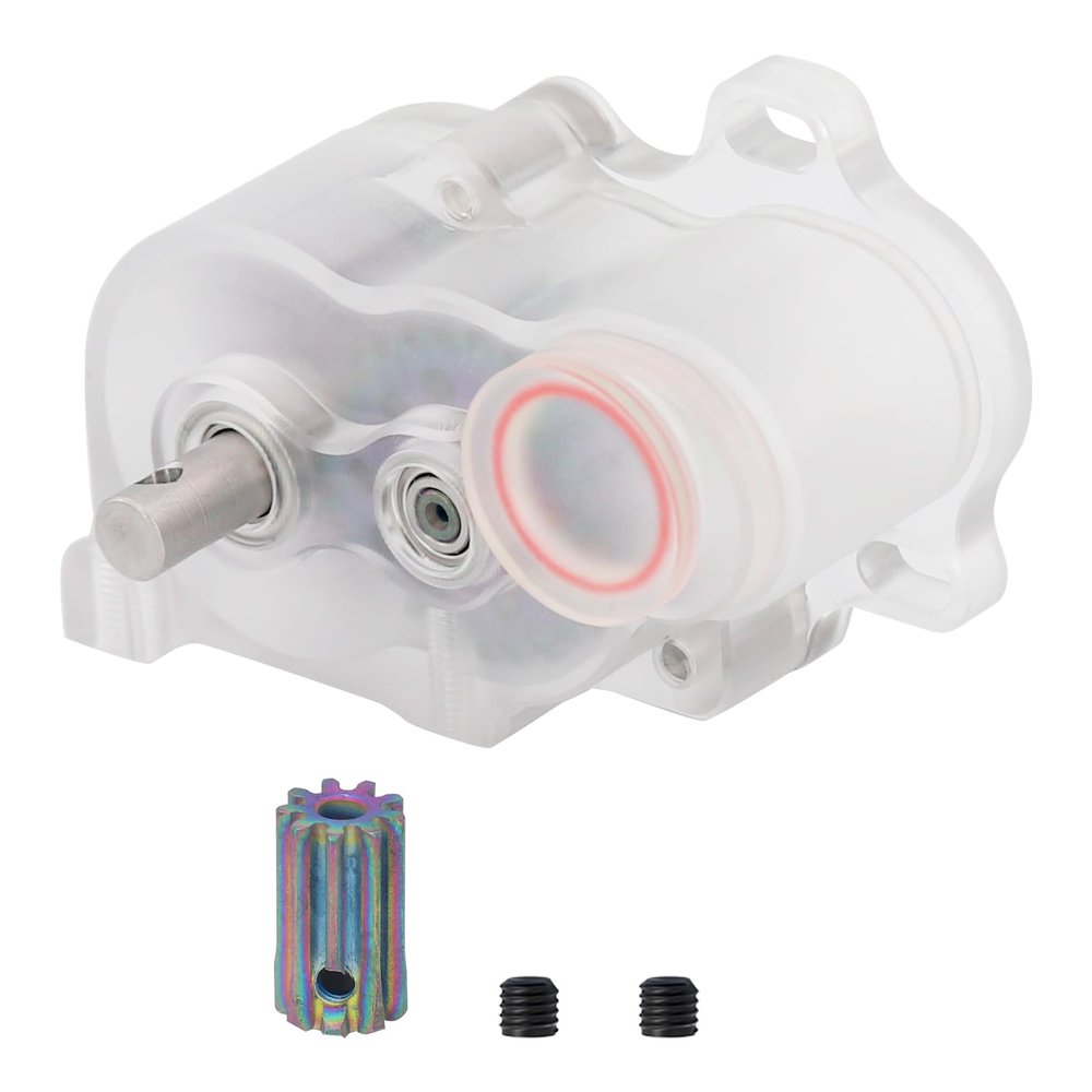 OGRC LCG Low Speed Transmission Complete Gearbox with 9T Motor Pinion for 1/10 Axial SCX10 TRX4 RC Crawler DIY Accessories (Acrylic)