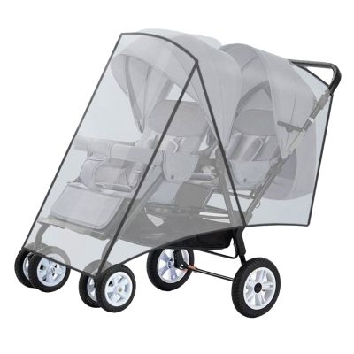 1Pc Double Strollers Rain Sleeve Windproof Protective Case for Twin Baby Prams Left Right/Front Rear