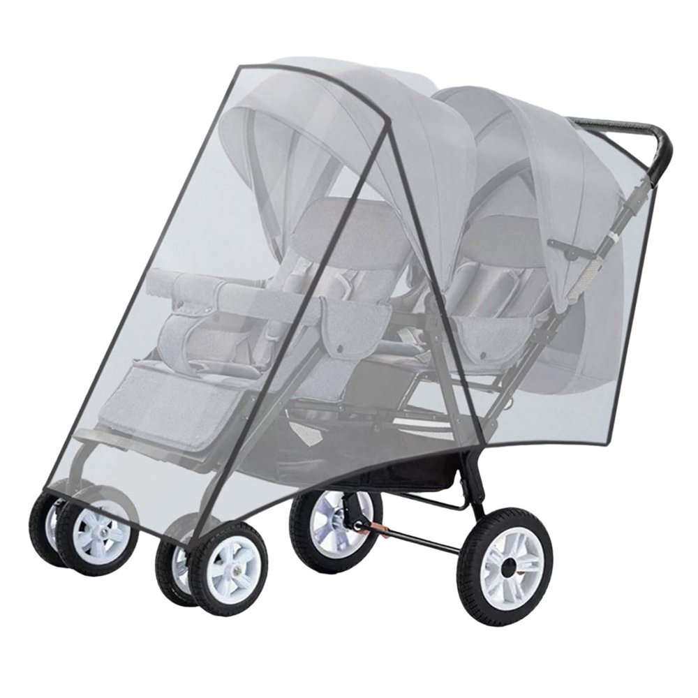 1Pc Double Strollers Rain Sleeve Windproof Protective Case for Twin Baby Prams Left Right/Front Rear