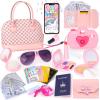 KUBUSFLY Toddler Play Purse for Little Girls, 35PCS Kids Purse with Pretend Play Princess Toys Includes Handbag, Camera, Phone, Wallet, Key, Kids Purse Birthday Gift for Girls Toddler Age 3 4 5 6+ view 1