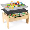 GLACER 78 Pieces Train Table, Wooden Activity Table with Reversible Top, Magnetic Fishing Rod, Storage, Tracks, Buildings, Multipurpose Painted Train Table Set for Toddlers 18M+, Gift for Boys Girls view 1
