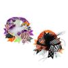 Abaodam 2pcs Girl Embroidery Headpiece Halloween Bow Knot Headband and Orange Black for Newborns to Toddlers Hair Accessory for Dress-up and Photoshoots view 1