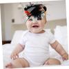Abaodam 2pcs Girl Embroidery Headpiece Halloween Bow Knot Headband and Orange Black for Newborns to Toddlers Hair Accessory for Dress-up and Photoshoots view 2