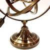 Antique Nautical Brass Armillary Sphere World Globe Brown Metal Base Office Decorative view 2