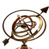 Antique Nautical Brass Armillary Sphere World Globe Brown Metal Base Office Decorative view 3