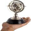 5" Nautical Brass Armillary Sphere World Globe Chrome Maritime Nautical & Collectible view 1