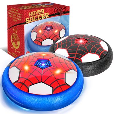 BESTVIVE Hover Soccer Ball, 2 Pack - Indoor Soccer Toys for Kids, Cool Sports Games for Boys and Girls, Birthday GiftsRed and Black