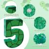 16 Inch Turtle Number 5 Pinata, Turtle Birthday Decorations, Turtle Theme Pinata with 16 Inch Stick Blindfold Confetti for Boy Girl Kids 5th Birthday Party Supplies(5th) view 3