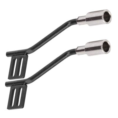 1Pair Metal RC Car Simulation Exhaust Pipe for Scx10 1/10, Scalelike Design Metal Vent Pipe, Easy Installation, Suitable for Enthusiasts,Black + Silver
