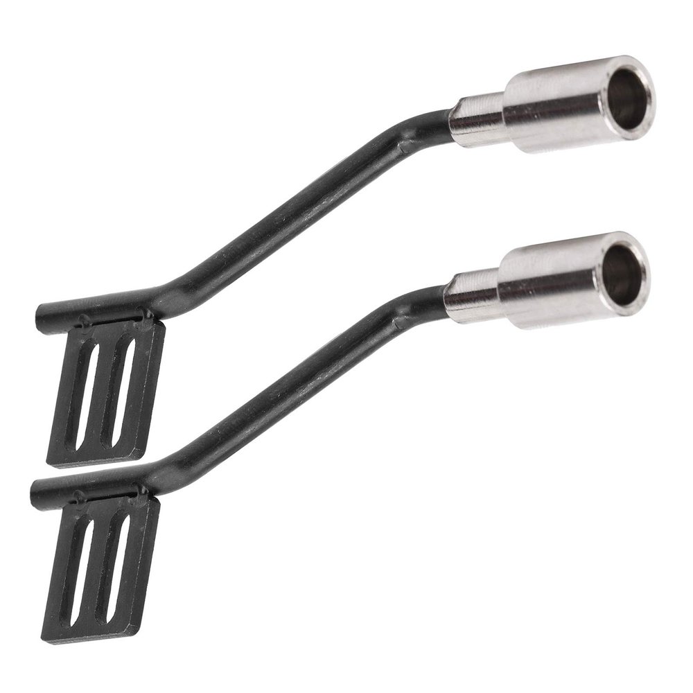 1Pair Metal RC Car Simulation Exhaust Pipe for Scx10 1/10, Scalelike Design Metal Vent Pipe, Easy Installation, Suitable for Enthusiasts,Black + Silver