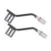 1Pair Metal RC Car Simulation Exhaust Pipe for Scx10 1/10, Scalelike Design Metal Vent Pipe, Easy Installation, Suitable for Enthusiasts,Black + Silver view 4