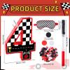 16 Inch Number 4 Race Car Pinata with 16 Inch Piata Stick Blindfold Confetti for Boy Girl Kids 4th Birthday Party Decorations(4th) view 2