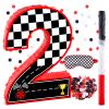 16 Inch Number 2 Race Car Pinata with 16 Inch Piata Stick Blindfold Confetti for Boy Girl Kids 2nd Birthday Party Decorations(2nd) view 1