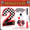 16 Inch Number 2 Race Car Pinata with 16 Inch Piata Stick Blindfold Confetti for Boy Girl Kids 2nd Birthday Party Decorations(2nd) view 2