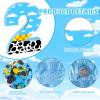 16 Inch Number 2 White Cloud Pinata with 16 Inch Piata Stick Blindfold Confetti for Boy Girl Kids 2nd Birthday Party Decorations(2nd) view 3