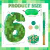16 Inch Pixel Number 6 Pinata, Birthday Pinata with 16 Inch Piata Stick Blindfold Confetti for Kids 6th Birthday Party Decorations(6th) view 2