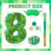 16 Inch Pixel Number 8 Pinata, Birthday Pinata with 16 Inch Piata Stick Blindfold Confetti for Kids 8th Birthday Party Decorations(8th) view 2