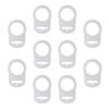 10 Pack Clean Pacifier Clip Silicone Adapter Holder Rings for Pacifier (Food Grade, Clear) view 1