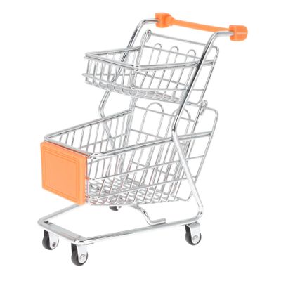SUPVOX Material Mini Cart Desktop Decoration Sturdy Shopping Cart for Boys and Girls