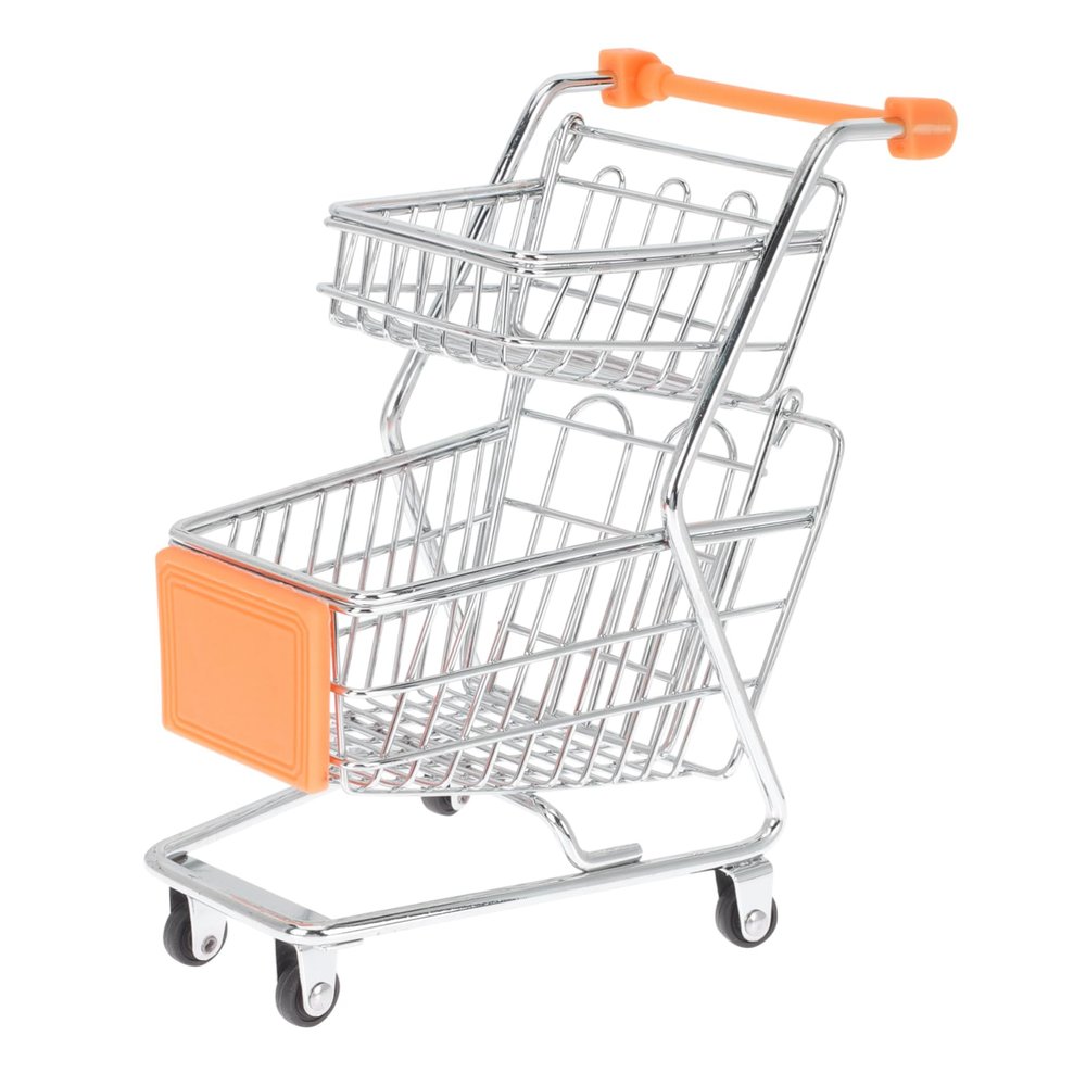 SUPVOX Material Mini Cart Desktop Decoration Sturdy Shopping Cart for Boys and Girls