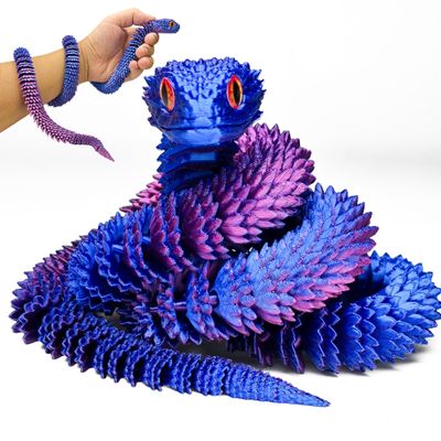 LifeBeWise 3D Printed Snake, 30 Inch Articulated 3D Printed Animals Snake Toys, Like Movable Snakes Realistic Slithering Design, Halloween Decor, Christmas Toy 2025