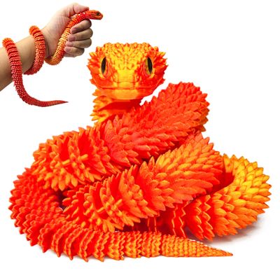 LifeBeWise 3D Printed Snake, 30 Inch Articulated 3D Printed Animals Snake Toys, Like Movable Snakes Realistic Slithering Design, Halloween Decor, Christmas Toy 2025