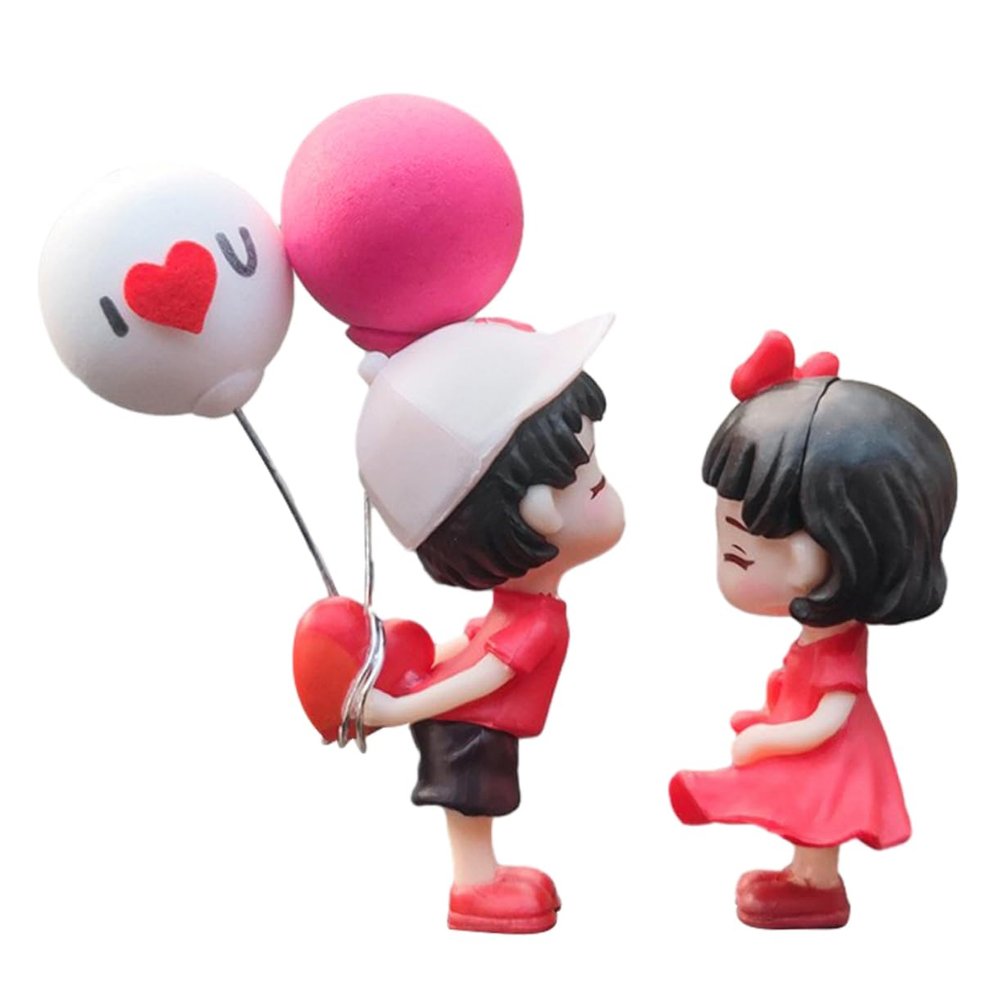 Alipis Cute Couples Space Accessories Car Bobble Head Dashboard Ornament Kissing Couple Car Decor Set of 1
