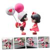 Alipis Cute Couples Space Accessories Car Bobble Head Dashboard Ornament Kissing Couple Car Decor Set of 1 view 3