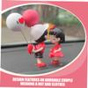 Alipis Cute Couples Space Accessories Car Bobble Head Dashboard Ornament Kissing Couple Car Decor Set of 1 view 4