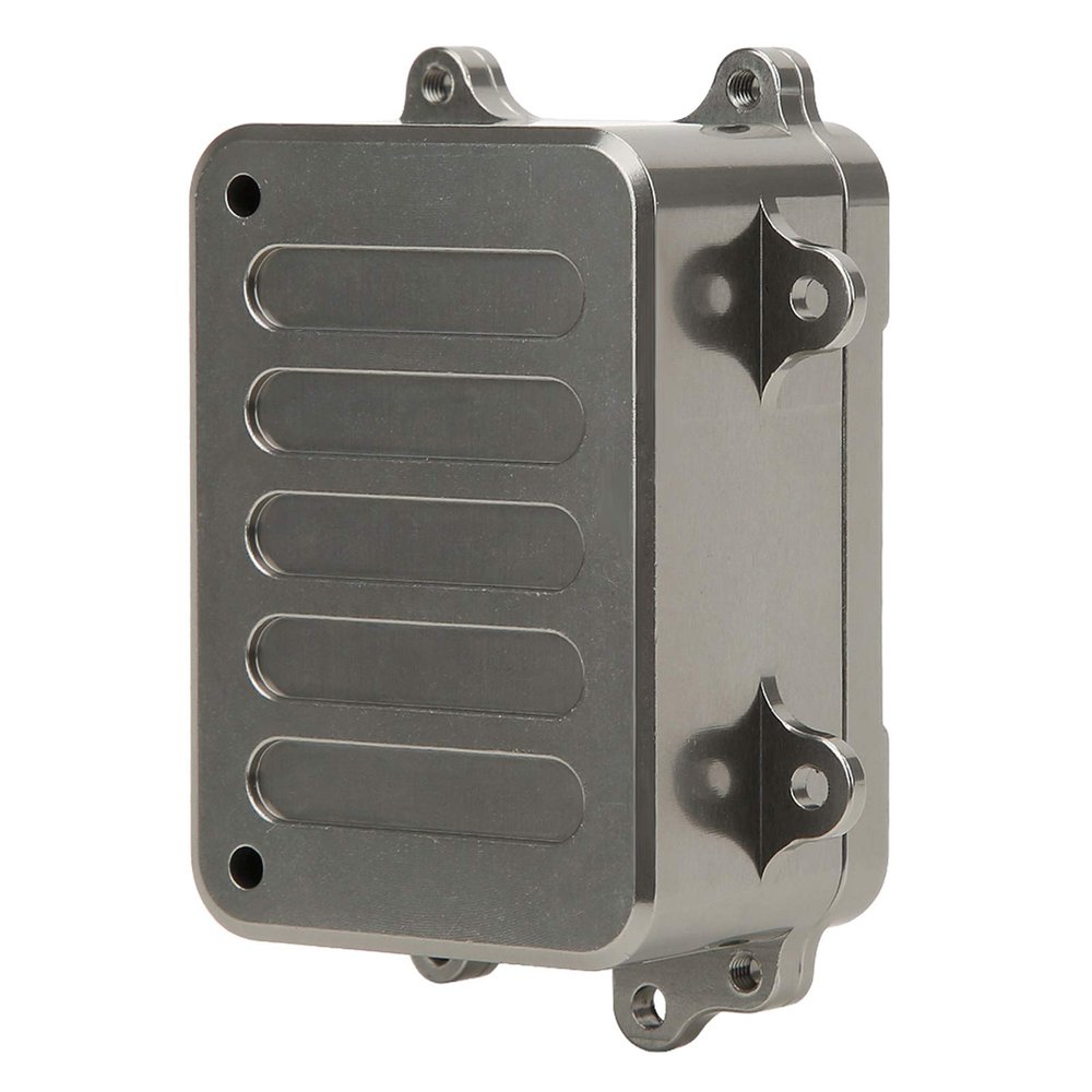 RC Reiver Box ESC Box Pume Parts for SCX10 D90 D110 1/10 RC CAR, Light Metal Material Receptor Comfortable Installation for Fans