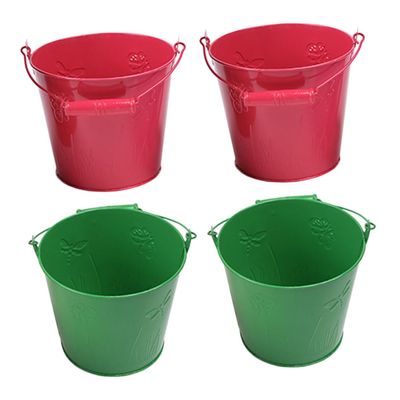 BESPORTBLE 4pcs Boys and Girls Beach Bucket Toy Garden Sand Buckets Random Colors for Sand Play and Creative Imagination for Ages