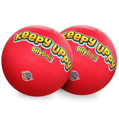 Keepy Uppy Indoor Play Ball Utility Patented, Red Bouncing Ball for Active Games, Kickball 2 Pack