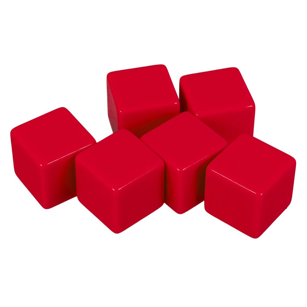 BESPORTBLE 6 Pcs Large Blank Dice Writable Plastic Cubes for Games Educational Activities and Creative Projects for Family Fun and Classroom Learning