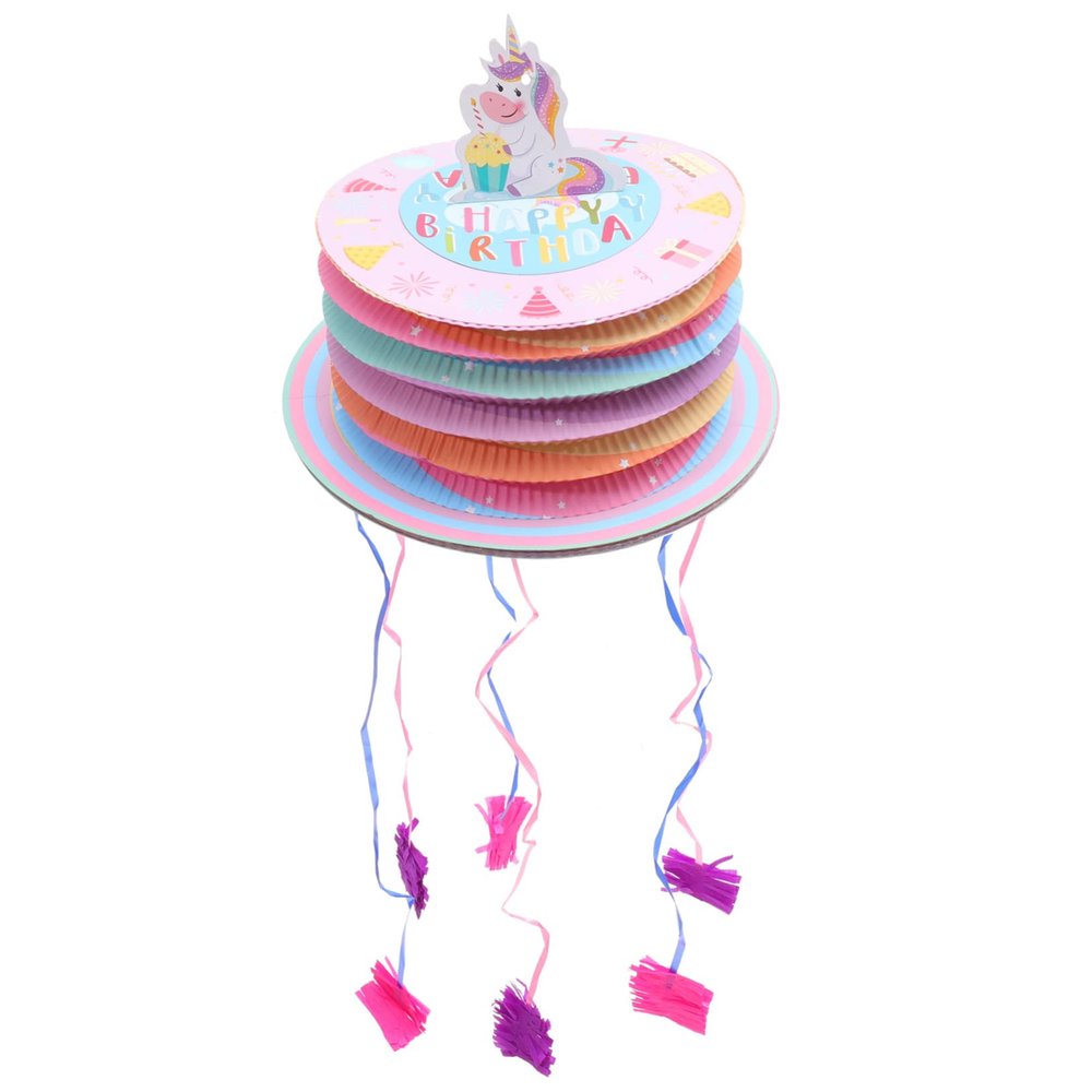 Abaodam Lantern Pinata Unicorn Theme Pull String Party Game Birthday for Boys and Girls Festival Decorations