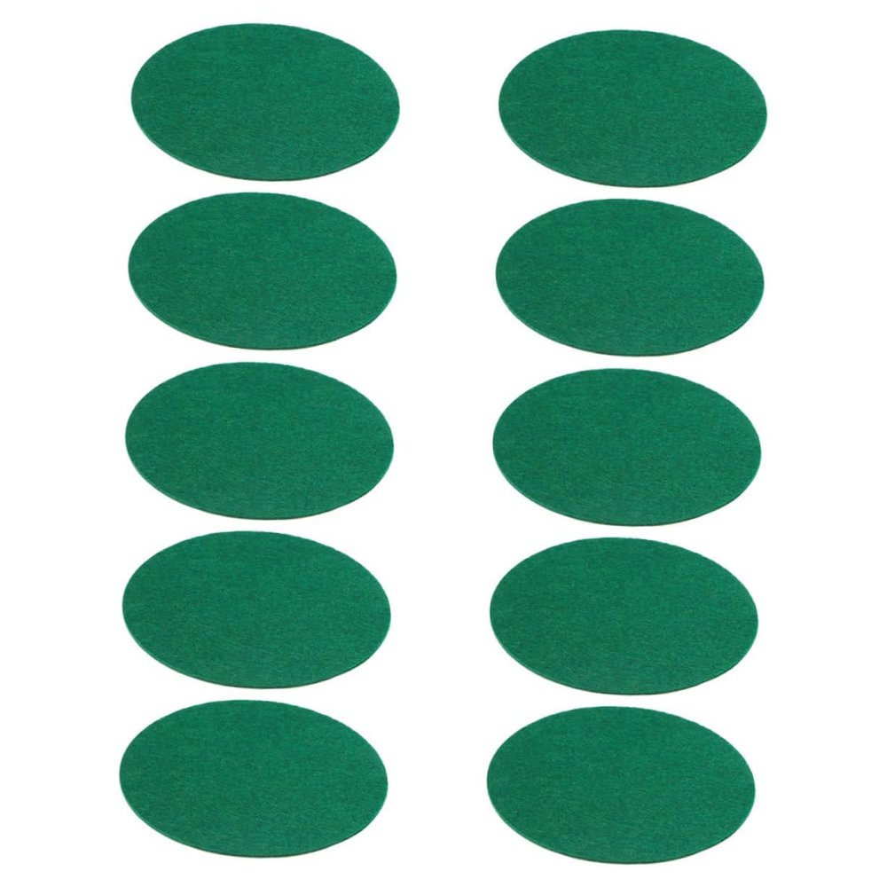 Abaodam 10pcs Replacement Hockey Mallet Felt Pad Green Felt Hockey Paddles for Family Parties and Indoor Fun