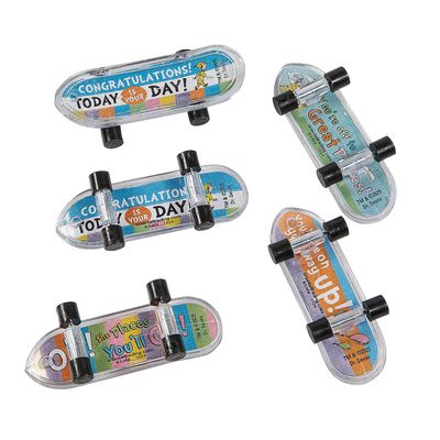 2" x 1/2" Mini Dr. Seuss Oh, the Places Youll Go Skateboards - 36 pieces