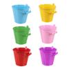 Abaodam 6pcs Mini Sand Buckets for Boys and Girls Tinplate Beach Toys Boy Girl Bucket Design Beach Accessories Random Color view 1