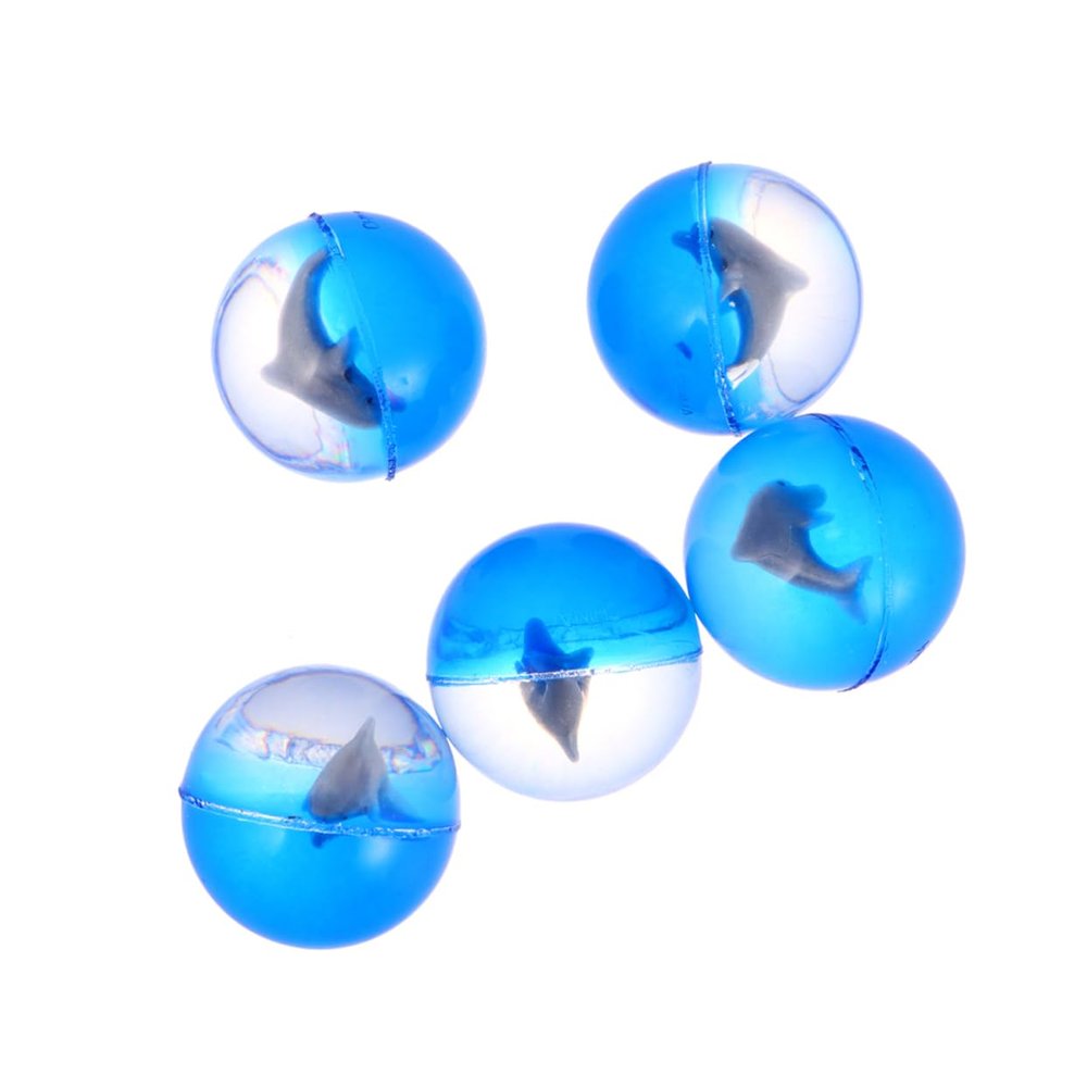 Abaodam 5pcs Dolphin Rubber Bouncy Balls for Boys and Girls Jumping Toy for Learning Playtime Safe Soft Material for Parties Outdoor Activities