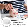 WOONEKY 10pcs Piggy Bank Plugs Bottom Stoppers for Money Saving Box Easy to Replace Minimalist Design Compatible with Styles view 4