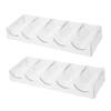 KOMBIUDA 2-piece Acrylic Poker Chip Tray Set 100 Chip Capacity Storage Case Organizer for Gaming Events view 1