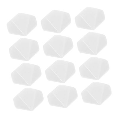 DECHOUS 12pcs Blank Acrylic Sided Dice for Board Games Educational Fun Activities Smooth for Engraving for Teaching and Creative Projects