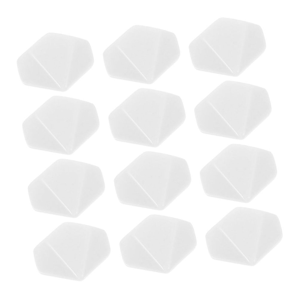 DECHOUS 12pcs Blank Acrylic Sided Dice for Board Games Educational Fun Activities Smooth for Engraving for Teaching and Creative Projects