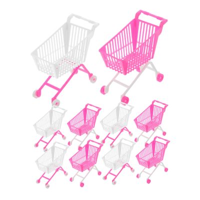 Yardwe 10pcs Miniature Shopping Cart for Boys and Girls Early Learning Toy Mini Supermarket Carts for Boy Girl Development Realistic Home Decor for Pretend Play