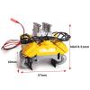 RC Spare Part Compatible with TRX4 1/10 RC Crawler Accessories RC Car FST V8 Simulate Engine Motor Cooling Hood Fans Radiator Kit Heatsink Cover(Yellow) view 4