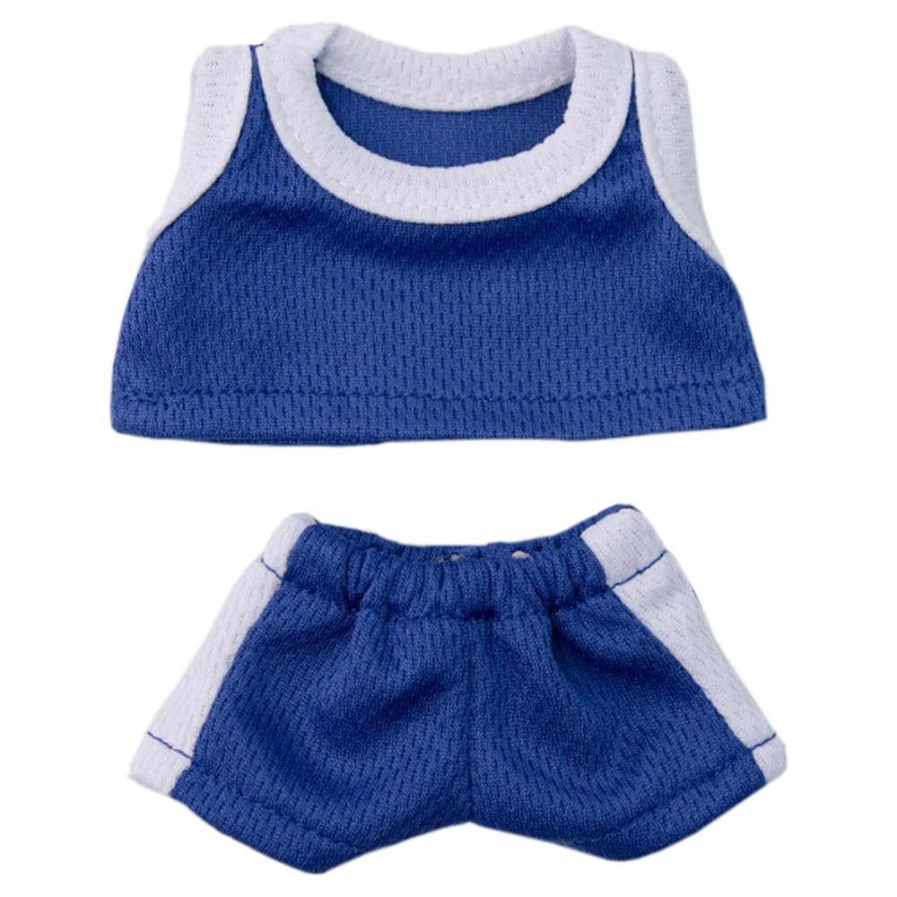 niannyyhouse 17cm Doll Clothes Sleeveless T-Shirt Pants Sports Suit 15cm Plush Doll Dressup (A10)